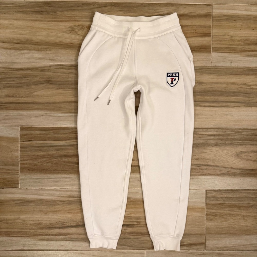 Lululemon Scuba High Rise Jogger White UPenn University of Pennsylvania Size 4